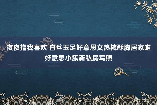 夜夜撸我喜欢 白丝玉足好意思女热裤酥胸居家唯好意思小簇新私房写照