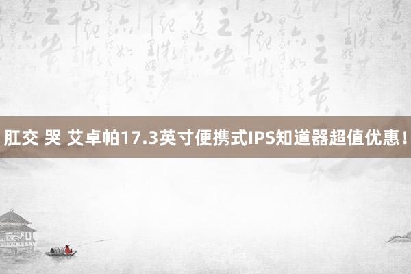 肛交 哭 艾卓帕17.3英寸便携式IPS知道器超值优惠！