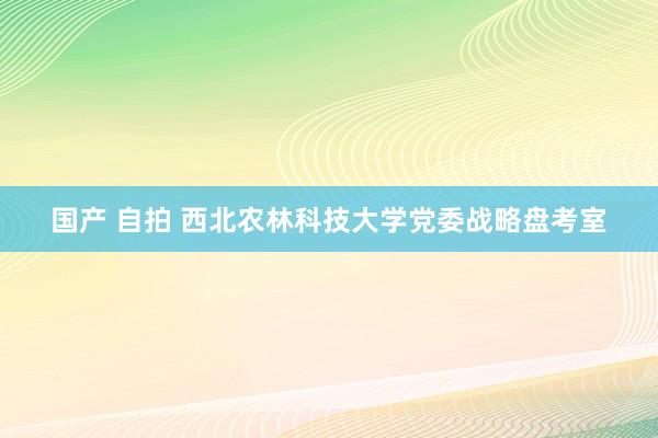 国产 自拍 西北农林科技大学党委战略盘考室